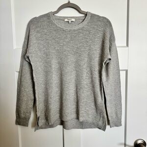 Madewell 100% Cotton Crewneck Pullover Textured Knit Gray Sweater Size M